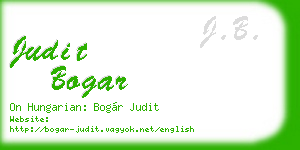 judit bogar business card